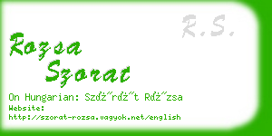 rozsa szorat business card